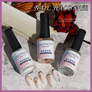 202023 ใหม่สไตล์ญี่ปุ่นสีแดง Smudge Liquid Phototherapy Manicure พิเศษโปร่งใสสีขาว Gilt Silver Gradient หมึกสีควันสีย้อม Smudge กาว cod