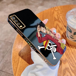 เคสโทรศัพท์มือถือนิ่ม ขอบสี่เหลี่ยม ลาย D.Luffy หรูหรา สําหรับ Vivo Y20 2021 Y20i Y20S Y12S Y20S G Y12A Y20A Y12S Y20T