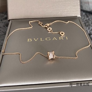 Bvlgari/bvlgari B.ZERO1 สร้อยคอ จี้เพชร สีโรสโกลด์ ขนาดเล็ก สําหรับผู้หญิง