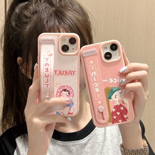 เคสโทรศัพท์มือถือนิ่ม กันกระแทก ลายการ์ตูนเด็กผู้หญิงน่ารัก พร้อมสายรัดข้อมือ สําหรับ iPhone 14 14PRO max 13 12PRO max 13pro max 11