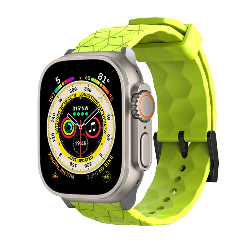 สายนาฬิกาข้อมือซิลิโคนลายฟุตบอล สําหรับ iwatch Ultra 49/45/44/41/40 มม. รองรับ Series SE 8 7 6 5 4
