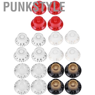 Punkstyle 4Pcs  Control Knob Transparent Bell Volume Musical Instrument Accessory F US
