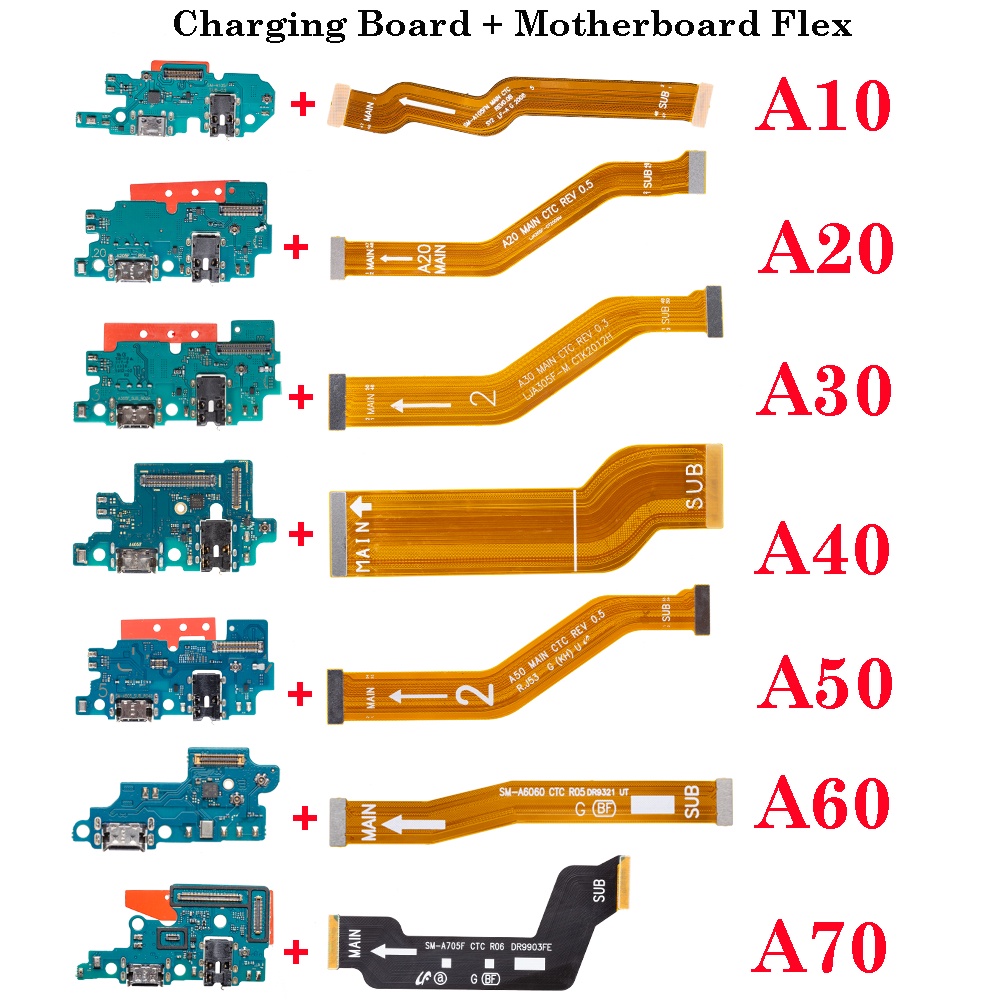 สายชาร์จเมนบอร์ด USB สําหรับ Samsung Galaxy A10 A20 A30 A40 A50 A60 A70 A80