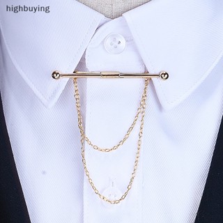 [highbuying] เข็มกลัดแฟชั่น ระดับไฮเอนด์ แต่งพู่โซ่ คลิปปกเสื้อ กระดุมหมุด เครื่องประดับ สําหรับผู้ชาย พร้อมส่ง