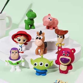 โมเดลฟิกเกอร์ การ์ตูนอนิเมะ Toy Story สําหรับตกแต่งเค้ก 8 ชิ้น ต่อชุด