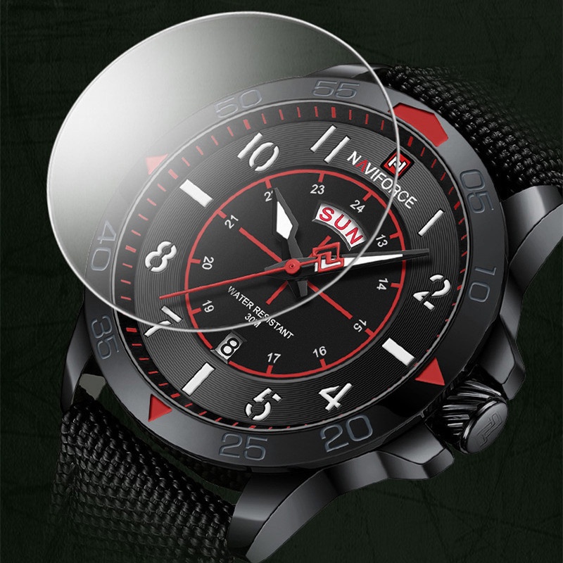 Relógio Masculino NAVIFORCE แฟชั่นนาฬิกาสปอร์ตผู้ชายสายไนลอนนาฬิกาข้อมือควอตซ์กันน้ํา