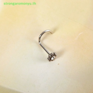 Strongaromonyu สตั๊ดจมูก สเตนเลสใส รูปดอกไม้น่ารัก เครื่องประดับ สําหรับผู้หญิง ของขวัญวันหยุด TH