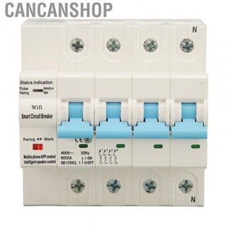 Cancanshop Circuit Breaker Rail Mounted AC400V WIFI Circuit Breaker for Dorm