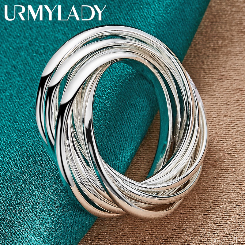 Urmylady แหวนเงินแท้ 925 เครื่องประดับแฟชั่น สําหรับผู้หญิง งานแต่งงาน ปาร์ตี้ 7-10#