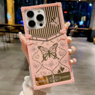 เคสป้องกันโทรศัพท์มือถือ ลายผีเสื้อ หรูหรา สําหรับ OPPO A53 A73 A57 A39 A91 A93 A17 A93S A77 A17K F19S F5 F7 F9 F11 F17 F19 F21 PRO FIND X2 X3 X5 PRO