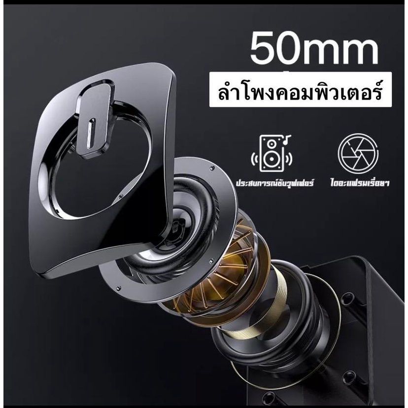 ลำโพงคอมพิวเตอร์ LED A2 แบบตั้งโต๊ะ ใช้งานแบบคู่ ใช้งานสำหรับกับโน๊ตบุ๊ค ต่อ AUX 3.5mmมีสินค้าพร้อมส่งที่ไทย