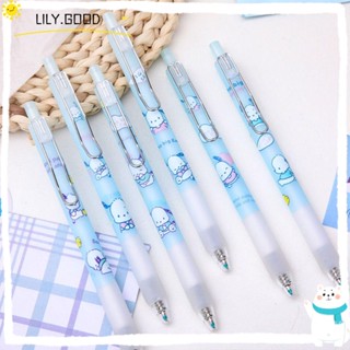 LILY ปากกาเจล ลายการ์ตูนสุนัข พร้อมคลิปหนีบ 6 ชิ้น ต่อชุด