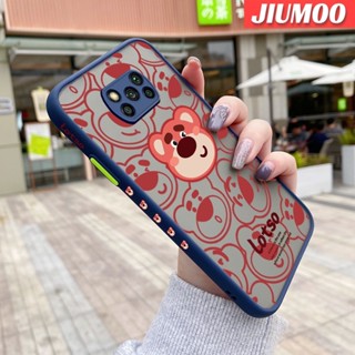 เคสซิลิโคนนิ่ม แบบใส ขอบสี่เหลี่ยม ลายหมีสตรอเบอร์รี่ กันกระแทก สําหรับ Xiaomi POCO X3 X3 NFC X3 Pro X3 GT