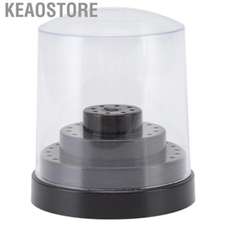 Keaostore Dental Bur Holder Cleaner Soak Box 48 Holes Plastic Dust Cover for High Temp Cleaning Manicure Vacuum Supplies