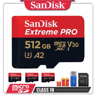 Sandisk Extreme PRO การ์ดหน่วยความจํา Micro SD 1TB 512G 256GB 128GB 64GB 32GB 16GB 8GB สําหรับคอมพิวเตอร์ wifi TF Micro SD MP3 MP4