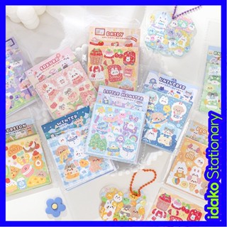 idako สติ๊กเกอร์ 10 ชุด การจัดสวนสัตว์น่ารัก goo card animal small class goo card shop series SS025