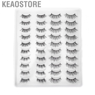 Keaostore 20 Pairs  6D Eye Lashes 4 Types Natural Look For Party Dating