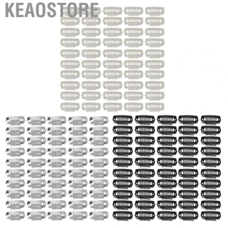Keaostore 50pcs Hair Extension Clips Set Stainless Steel DIY 8  Snap Comb Wig