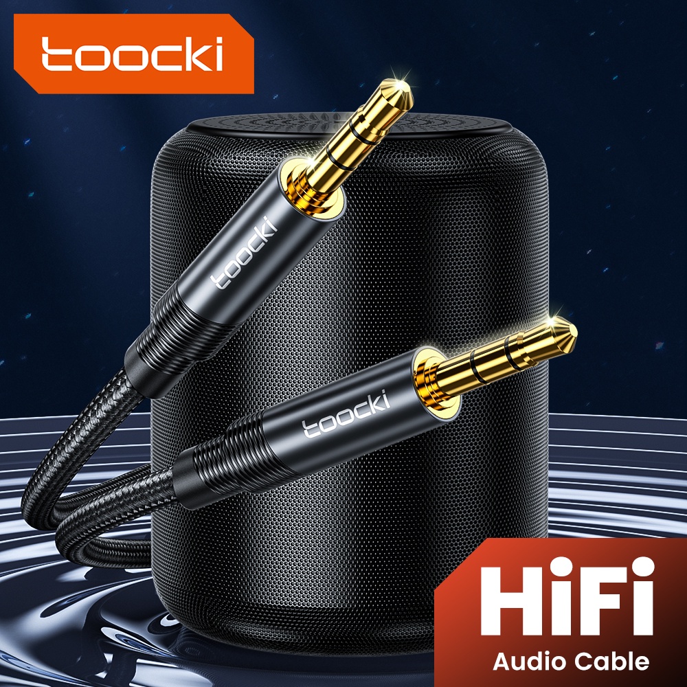 Toocki Aux สายเคเบิลลําโพง 3.5 มม. ตัวผู้ เป็นตัวผู้ สําหรับโทรศัพท์ แท็บเล็ต กล่องเสียง HIFI