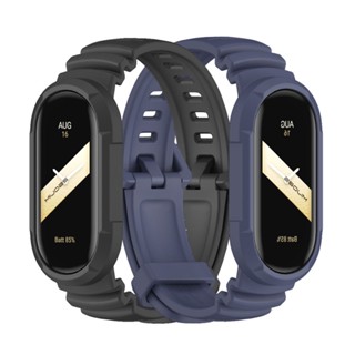 สายนาฬิกาข้อมือซิลิโคน TPU แบบเปลี่ยน สําหรับ Xiaomi Miband Mi Band 8 Miband 8 Correa GS Style