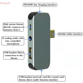 [HopeU] ฮับขยาย USB Type-c อเนกประสงค์ คุณภาพสูง สําหรับโน้ตบุ๊ก HDMI USB