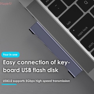 [HopeU] Pd ฮับ USB-C ความเร็วสูง USB3.0 5Gbps Type-C 4 In 1 แบบพกพา สําหรับคอมพิวเตอร์