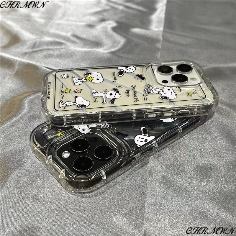 7 เคสโทรศัพท์แบบใส/น่ารัก xr/plus8 Apple131211IPhone14promax/sins Five Snoopy Soft Shell BZ8V