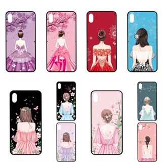 Vivo Y85 Y95 Y02 4G Y22 2022 เคส เคสโทรศัพท์ เคสมือถือ เคสสกรีน ลาย เจ้าหญิงดอกไม้-1