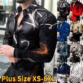 เสื้อเชิ้ตคาร์ดิแกน แขนยาว หรูหรา สําหรับผู้ชาย ไซซ์ XS-8XL