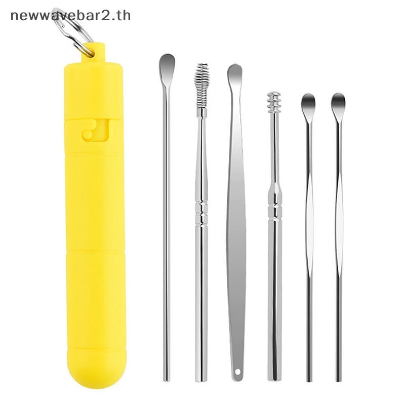 【ขายดี】ชุดเครื่องมือกําจัดแว็กซ์หู ไม้แคะหู ช้อนทําความสะอาดหู 1 6 ชิ้น ต่อชุด