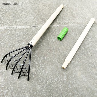 Maud คราดหอย พร้อมตาข่าย 5 กรงเล็บ ด้ามจับไม้ สําหรับขุดเปลือกหอย