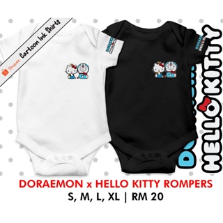 ชุดรอมเปอร์เด็ก [BAJU BAYI] (UNISEX) - DORAEMON x HELLO KITTY 2 XFDN