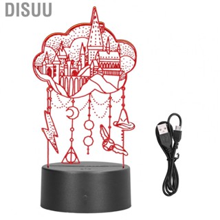 Disuu 3D Castle Pattern Shape Night Light  Touch Switch Decor Table Desk Lamps 7