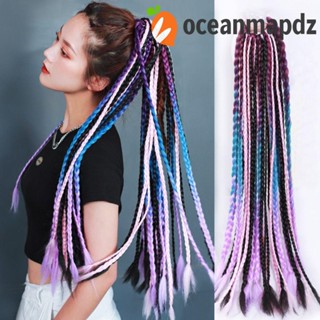 OCEANMAPDZ วิกผมถักเปีย คุณภาพสูง สีชมพู เครื่องประดับผม สําหรับผู้หญิง