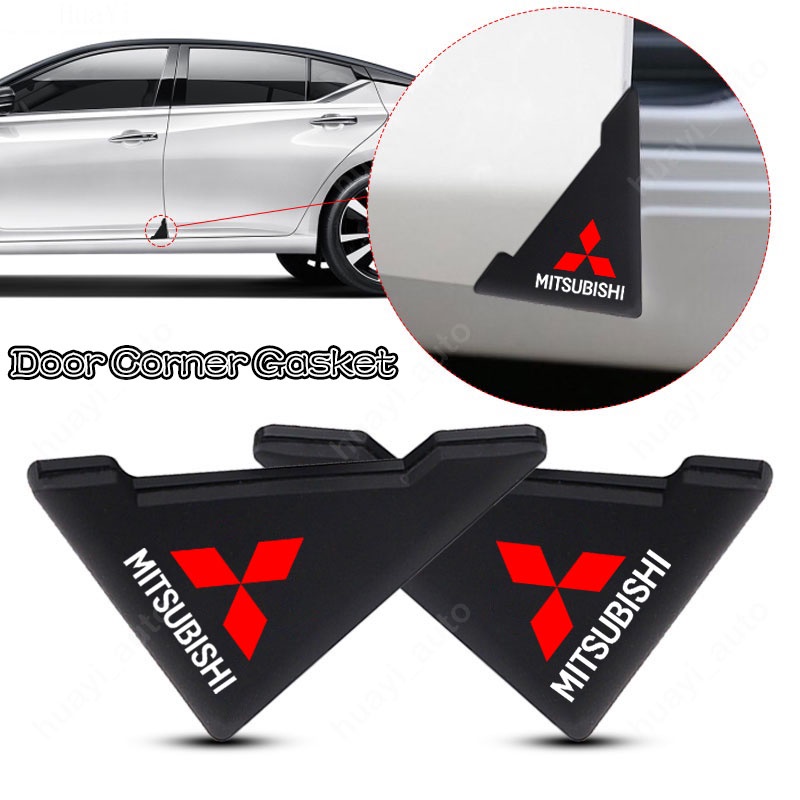 【ข้อเสนอเวลาจํากัด】Mitsubishi ซิลิโคนกันชนประตูรถยนต์ อุปกรณ์เสริม สําหรับตกแต่ง Xpander Delica Pajero Sport L200 Fuso Eclipse Cross Attrage 2 4 ชิ้น