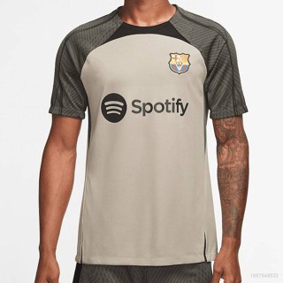 Ani 2023-2024 เสื้อยืดลําลอง แขนสั้น คอกลม พิมพ์ลาย FC Barcelona Home Away Jersey พลัสไซซ์