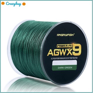 Cr Angryfish Agwx9 สายเบ็ดตกปลา แบบถัก 500 ม. ทนทาน แข็งแรงมาก