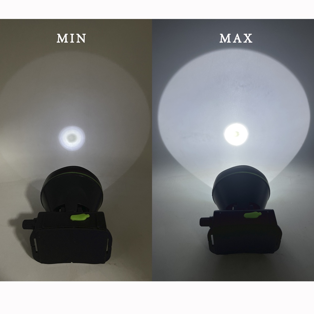 ไฟฉายแรงสูง LED หรี่แสงไฟ ชาร์จไฟได้ กันน้ำลุยฝนได้ ไฟฉายเดินป่า ไฟฉายคาดหัว 200W แบตลิเธียมไอออน หรี่แสงไฟได้ รูปที่ 3