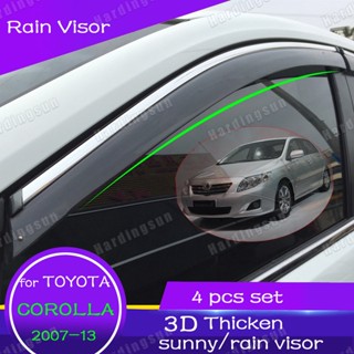 ที่บังแดดหน้าต่างรถยนต์ พลาสติก สําหรับ Toyota Corolla Altis 2007-2013 G10.5 2008 2009 2010 2011 2012 4 ชิ้น
