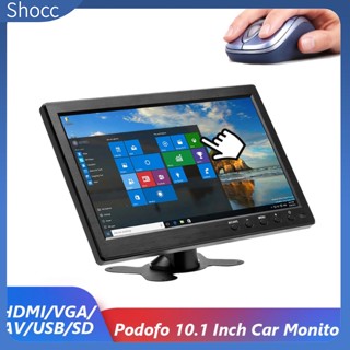 Shocc หน้าจอสี Lcd Hd 10.1 นิ้ว 2 ช่อง อินพุตวิดีโอ พร้อมลําโพง bnc avi vga สําหรับทีวี คอมพิวเตอร์