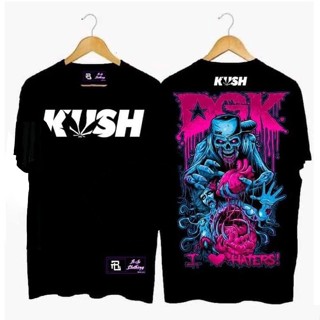 เกม 【สินค้าเฉพาะจุด】 KUSH COLORED FRONT DESIGN (BLACK) เสื้อยืดผ้าฝ้ายแรงบันดาลใจสำหรับผู้ชาย เกม แฟชั่น