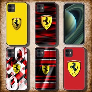 เคสโทรศัพท์มือถือแบบนิ่ม TPU ลายโลโก้ Ferrari Y210 สําหรับ iPhone SE 2020 12 Mini 13 Pro Max