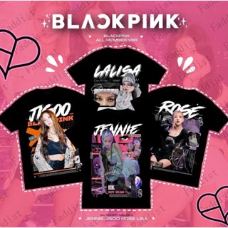 เสื้อยืดแขนสั้นลําลอง คอกลม ผ้าฝ้าย พิมพ์ลาย KPOP BLACKPINK Kim Jisoo LISA Rosé Jennie WE ARE BORN PINK สําหรับผู้ชาย และผู้หญิง