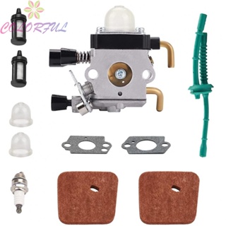 【COLORFUL】Carburetor Kit 9pcs Aluminum Durable For FS45 FS46 FS55 For STIHL FS38