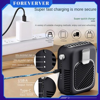 พัดลมเอวพกพา Summer Air Cooler Mini Fan Mobile Power Supply Light Luxury Design Portable Waist Fan Small Handheld Fan fore