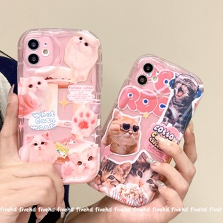 เคสโทรศัพท์มือถือ ลายการ์ตูนแมวน่ารัก แฟชั่น สําหรับ IPhone14 13 12 11 Pro Max 8 7 6 6s Plus X Xr Xs Max SE 2020