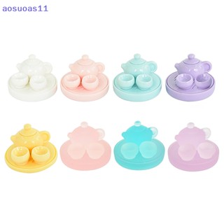 Aosuoas ชุดถ้วยชาจิ๋ว สําหรับตกแต่งบ้านตุ๊กตา เฟอร์นิเจอร์ DIY 1 ชุด