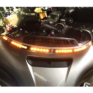 ขายดี แถบไฟ LED ติดกระจกหน้ารถจักรยานยนต์ คุณภาพสูง สําหรับ Harley Gliding 14-20 Series