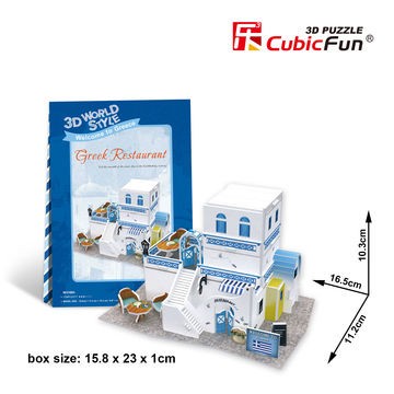 Cubicfun 3D Puzzle World Style Greece Series - ร้านอาหารกรีก