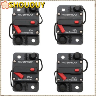 SHOUOUY อุปกรณ์ป้องกันวงจรเบรกเกอร์ 12V-48V DC เพื่อความปลอดภัย สําหรับรถยนต์ เรือ